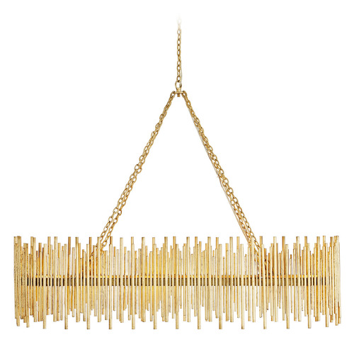 Prescott Oval Chandelier in Gold Leaf by Arteriors Home
