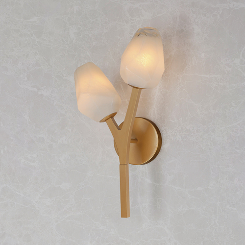 ET2 Lighting Blossom 2-Light LED Wall Sconce in Natural Aged Brass by ET2 Lighting E32792-93NAB