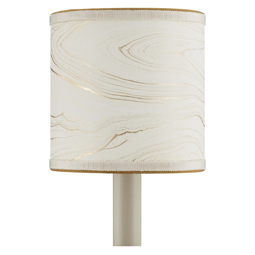 Cream & Gold Paper Drum Lamp Shade