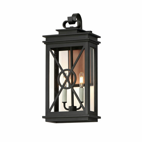 Maxim Lighting Yorktown VX Outdoor Wall Light in Black & Copper by Maxim Lighting 40806CLACPBK
