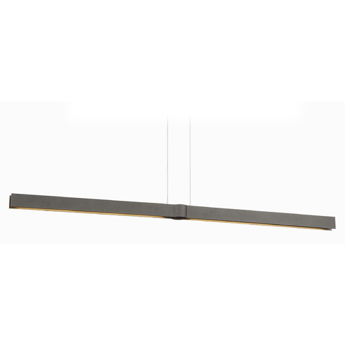George Kovacs Structure Smoked Iron LED Island Light with Rectangle Shade