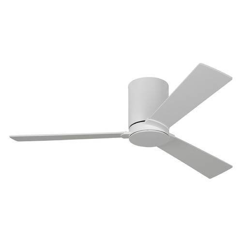 Visual Comfort Fan Collection Visual Comfort Fan Collection Rozzen 44 Hugger Matte White Ceiling Fan Without Light 3RZHR44RZW