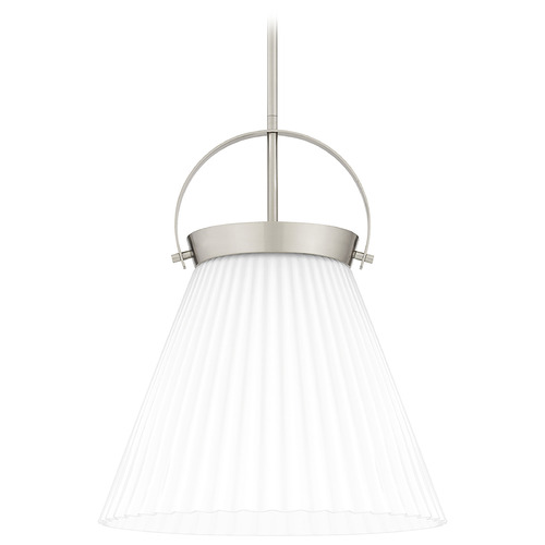Quoizel Lighting Quoizel Pendant Brushed Nickel Pendant Light with Conical Shade