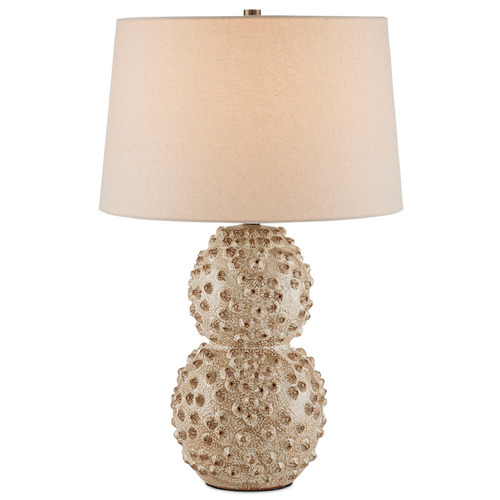 Currey and Company Barnacle Ivory / Brown Table Lamp with Empire Shade