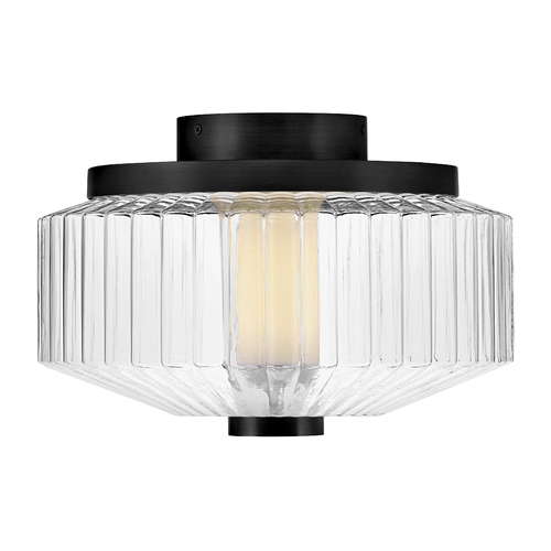 Reign Small LED Flush Mount in Black by Fredrick Ramond