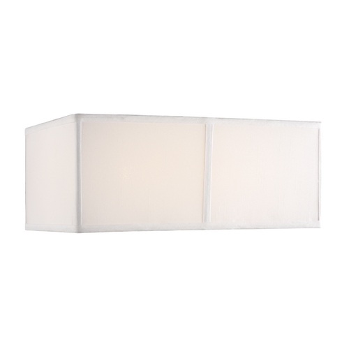 Medium White Silk Rectangular Shade