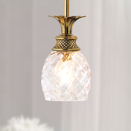 Plantation Mini Pendant in Burnished Brass by Hinkley Lighting
