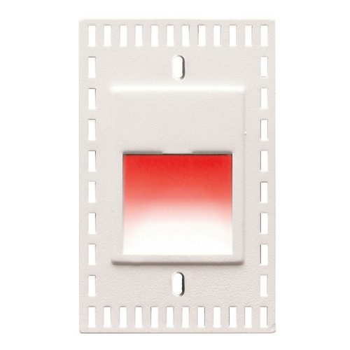 WAC Lighting White LED Recessed Step Light with Red LED by WAC Lighting WL-LED200TR-RD-WT