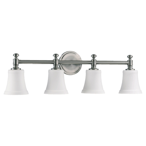 Quorum Lighting Satin Nickel Bathroom Light by Quorum Lighting 5122-4-65