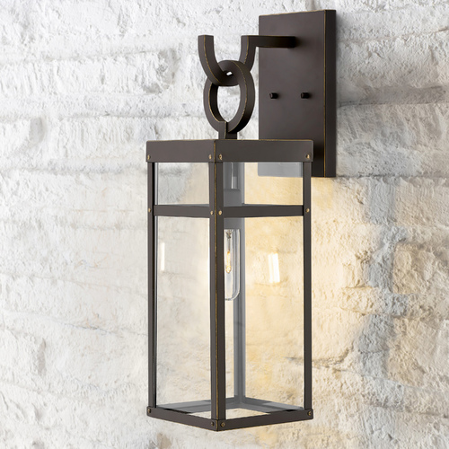 Hinkley Porter Large Oil Rubbed Bronze Outdoor Wall Light by Hinkley Lighting 2804OZ