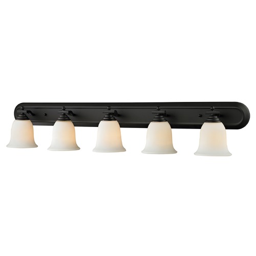 Z-Lite Lagoon Matte Black Bathroom Light by Z-Lite 703-5V-MB