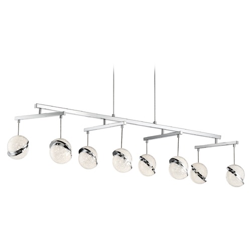 George Kovacs Lighting Silver Slice Chrome LED Island Light by George Kovacs P1448-077-L