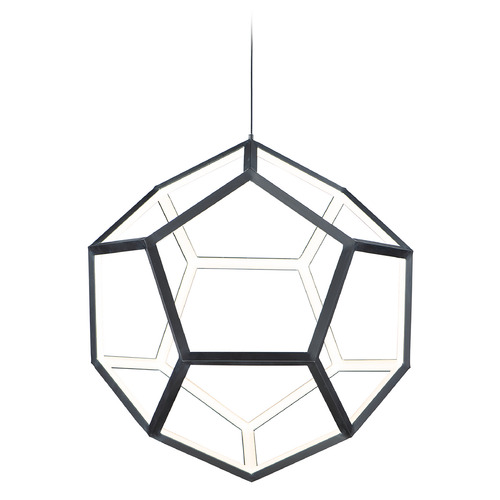 Penta Medium LED Pendant in Black by ET2 Lighting