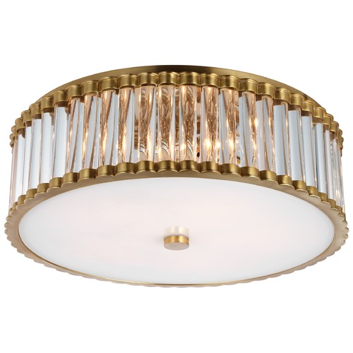 Visual Comfort Signature Collection Chapman & Myers Kean 18-Inch Flush Mount in Brass by Visual Comfort Signature CHC4926HABCG