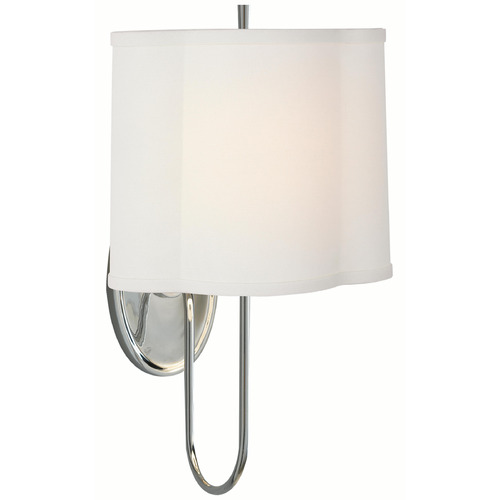 Visual Comfort Signature Collection Visual Comfort Signature Collection Barbara Barry Simple Scallop Soft Silver Sconce BBL2017SS-L