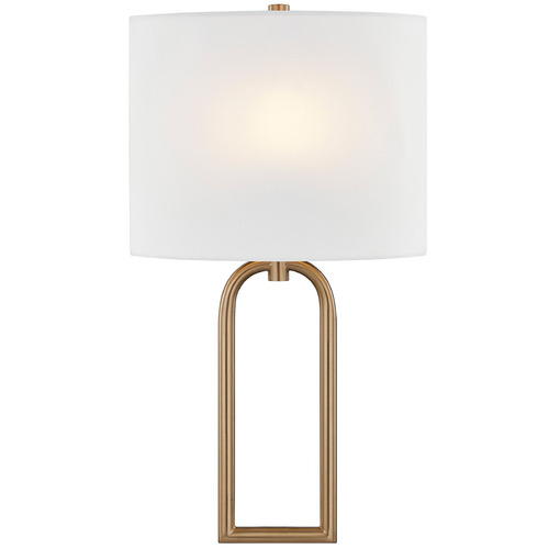 Justice Design Group Justice Design Oslo ADA 1-Light Wall Sconce Brass FAB-4333-WHTE-BRSS