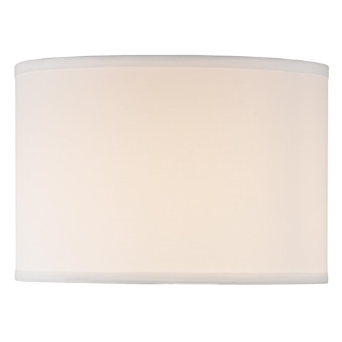White Linen Drum Shade - 9.5 Inches Tall
