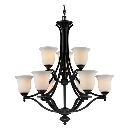 Z-Lite Lagoon Matte Black Chandelier by Z-Lite 703-9-MB