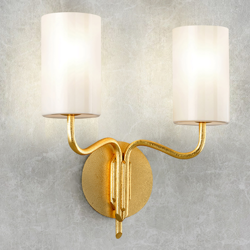 Troy Lighting Juniper Textured Gold Leaf Bathroom Light by Troy Lighting B7492