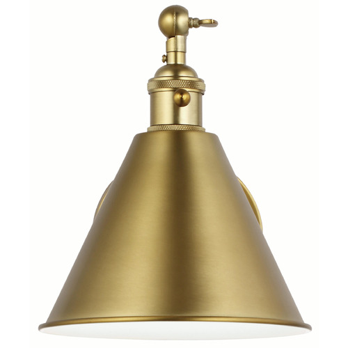 Visual Comfort Studio Collection Chapman & Myers Salem Satin Brass Swing Arm Lamp