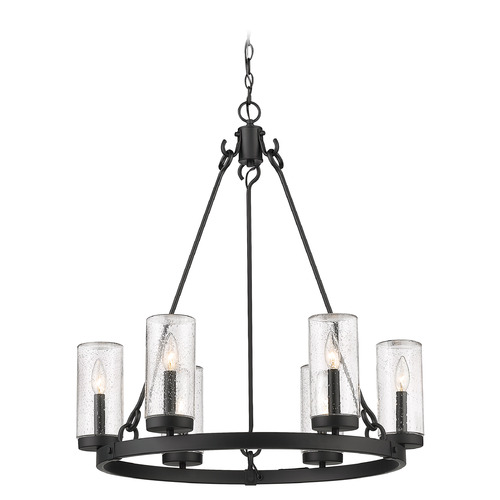 Z-Lite Marlow Matte Black Outdoor Chandelier by Z-Lite 589-6BK