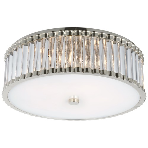 Visual Comfort Signature Collection Chapman & Myers Kean 18-Inch Flush Mount in Nickel by Visual Comfort Signature CHC4926PNCG