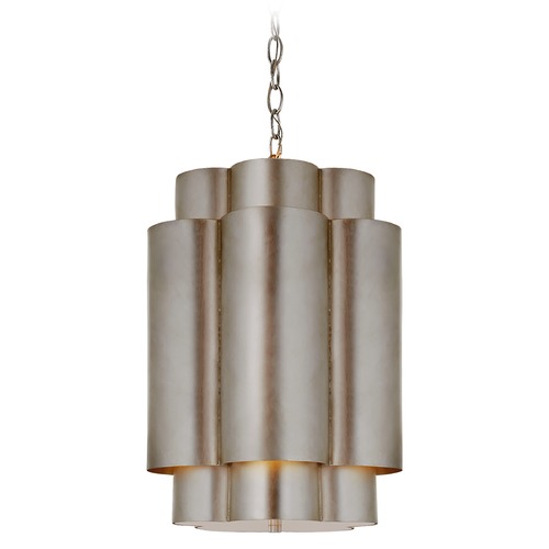 Visual Comfort Aerin Arabelle Tall Hanging Shade in Silver Leaf by Visual Comfort ARN5305BSL