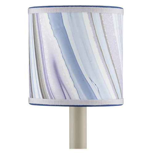 Lilac & Blue Agate Paper Drum Lamp Shade
