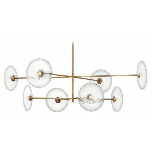 Visual Comfort Signature Collection Ian K. Fowler Calvino Radial Chandelier in Brass by VC Signature S5694HABCG