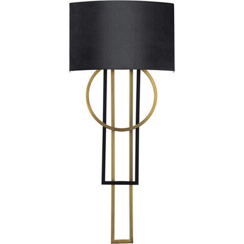 Sartre 32-Inch LED Wall Sconce in Black & Aged Brass by Modern Forms