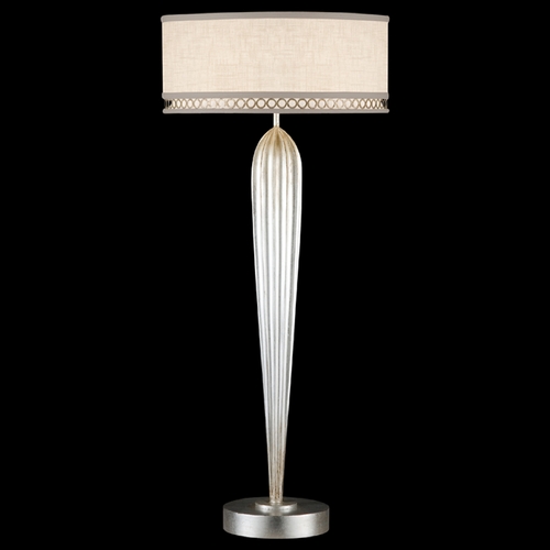Fine Art Lamps Allegretto Silver Platinized Silver Leaf with Subtle Brown Highlights Table Lamp with