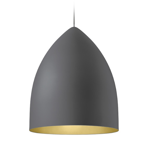 Visual Comfort Modern Collection Signal Grande LED Pendant in Gray & Gold by Visual Comfort Modern 700TDSIGGPYG-LED927