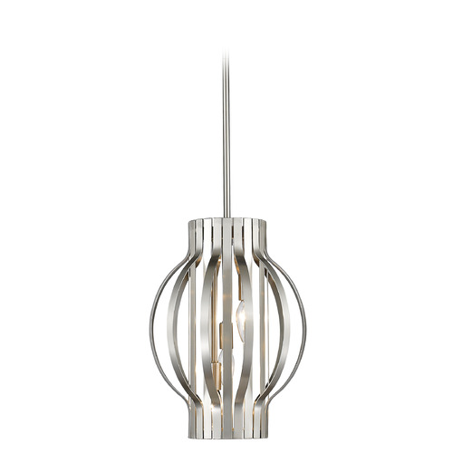 Z-Lite Z-Lite Moundou Brushed Nickel Pendant Light with Abstract Shade 436-12BN