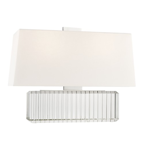 Hague Polished Nickel Table Lamp with Rectangle Shade by Hudson Valley Lighting