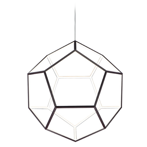 Penta X-Large LED Pendant in Black by ET2 Lighting