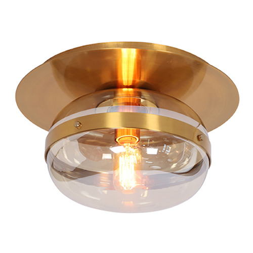 Nottingham 10-Inch Flush Mount in Antique Brass by Eurofase Lighting