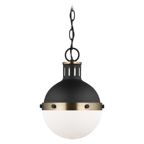 Visual Comfort Studio Collection Hanks Small Midnight Black & Satin Brass Pendant by Visual Comfort Studio 6177101-112