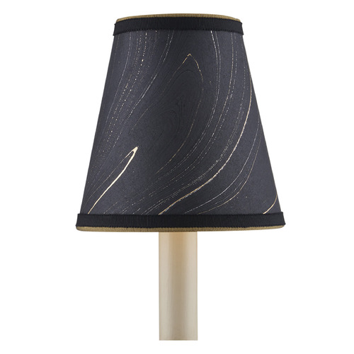 Black & Gold & Silver Paper Empire Lamp Shade