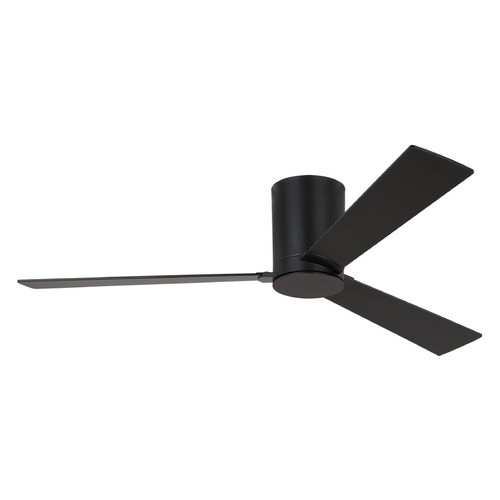 Visual Comfort Fan Collection Rozzen 52 Hugger Midnight Black Ceiling Fan Without Light