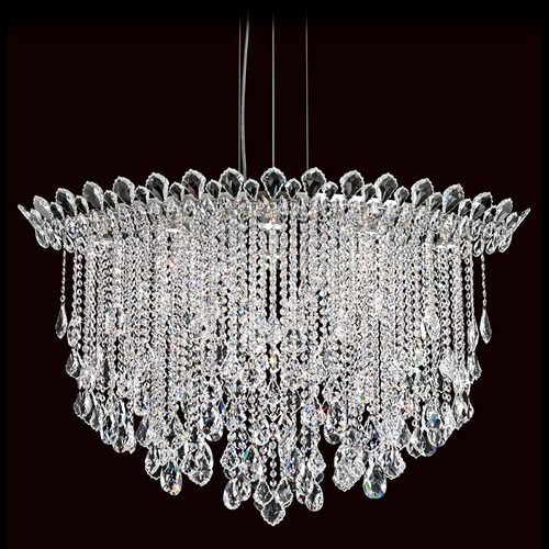 Schonbek Worldwide Lighting Trilliane Strands Polished Stainless Steel Pendant Light