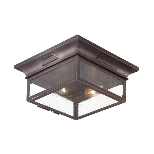 Newton 12.75-Inch Outdoor Flush Mount in Old Bronze by Troy Lighting