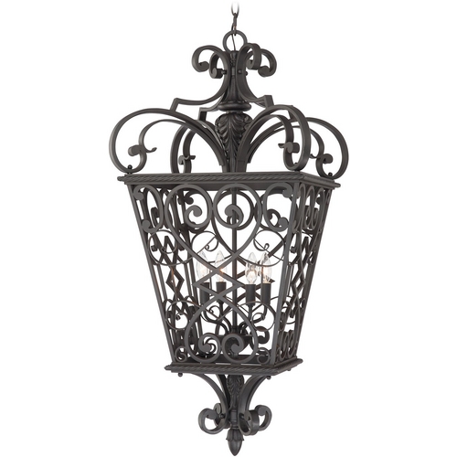 French Quarter Outdoor Hanging Light in Marcado Black by Quoizel Lighting