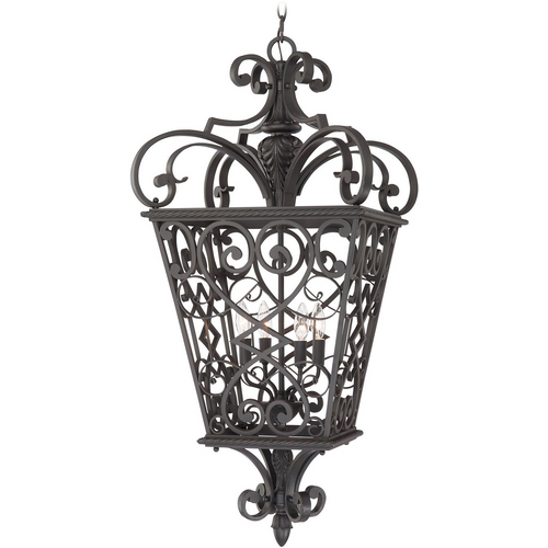 Quoizel Lighting French Quarter Outdoor Hanging Light in Marcado Black by Quoizel Lighting FQ1920MK01