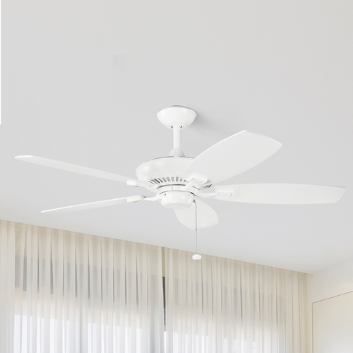 Canfield 52-Inch Pull-Chain Fan in White by Kichler Lighting