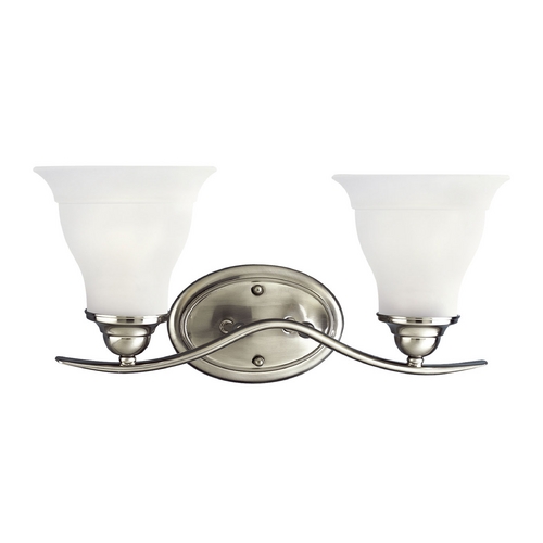 Trinity Bathroom Light in Brushed Nickel by Progress Lighting