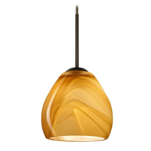 Besa Lighting Bolla Bronze LED Mini-Pendant Light
