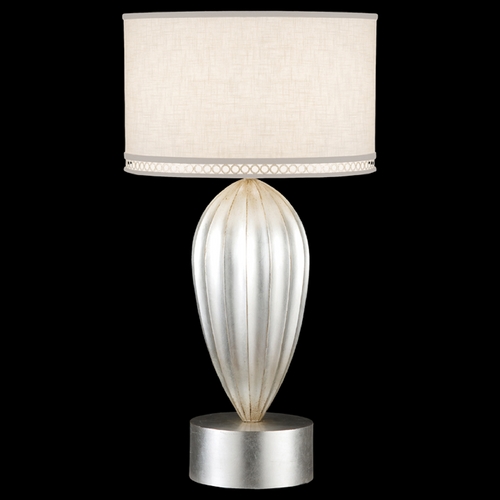 Fine Art Lamps Allegretto Silver Platinized Silver Leaf with Subtle Brown Highlights Table Lamp with