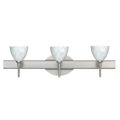 Besa Lighting Besa Lighting Divi Satin Nickel LED Bathroom Light 3SW-185819-LED-SN