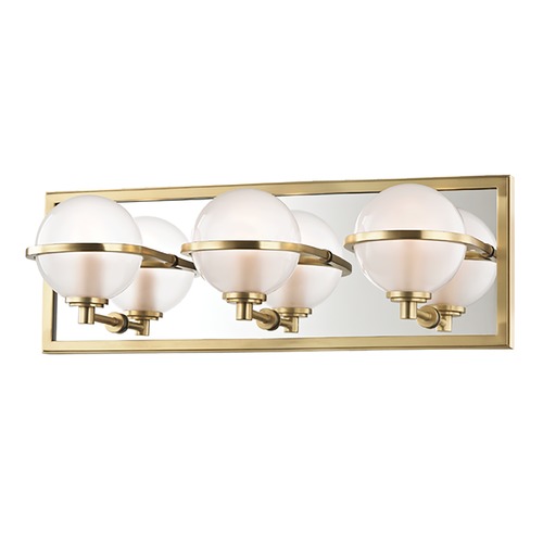 Hudson Valley Lighting Axiom Aged Brass LED Bathroom Light by Hudson Valley Lighting 6443-AGB