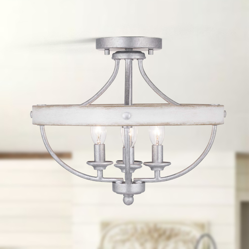 Progress Lighting Gulliver Galvanized 4-Light Semi-Flush Mount by Progress Lighting P350117-141